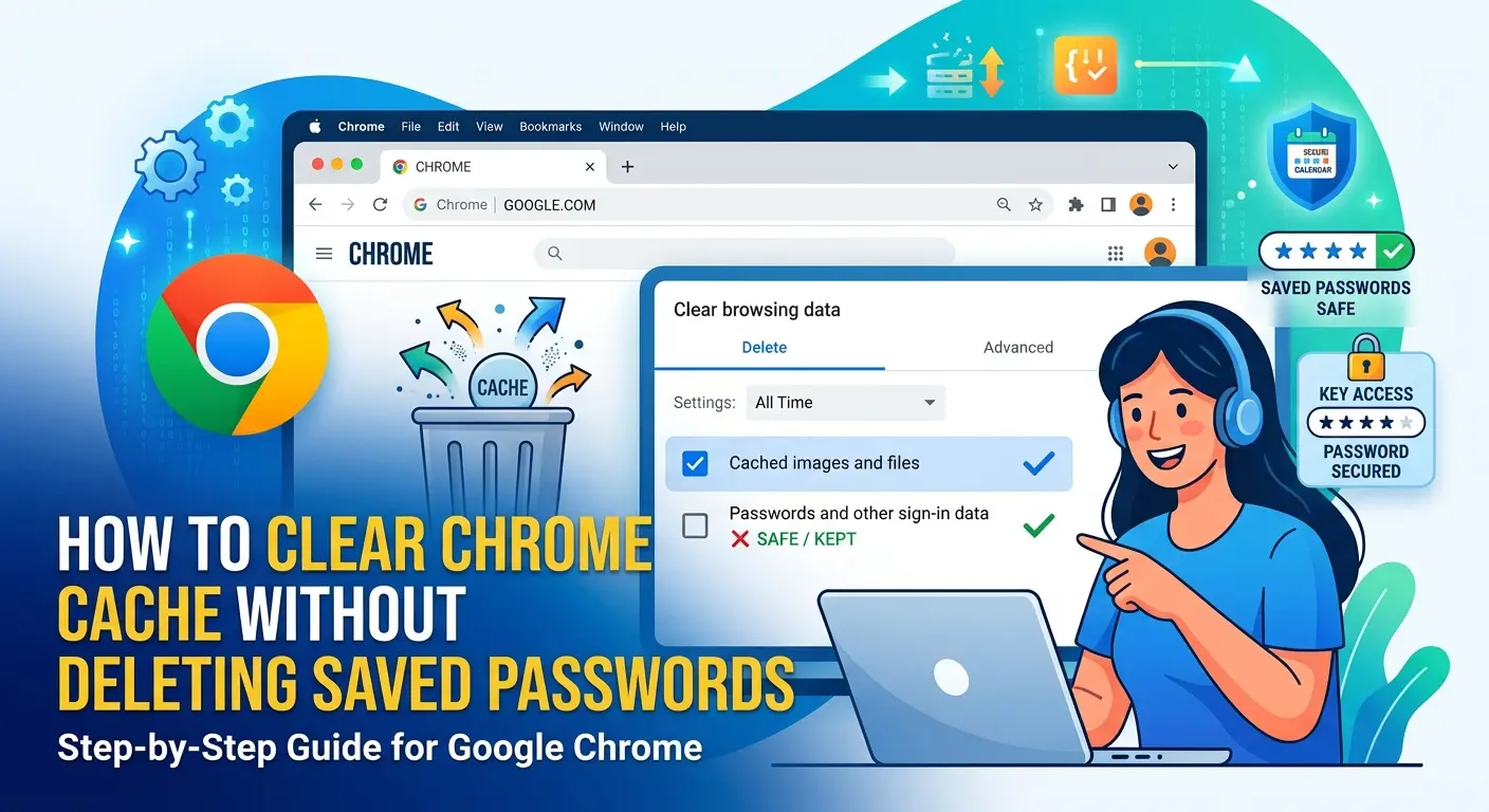 How to Clear Chrome Cache Without Deleting Saved Passwords